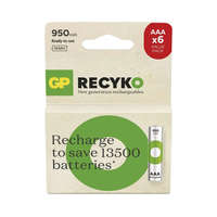 GP Batteries AAA 950mAh GP100AAAHCE-PP6 Recyko mikro akku Ni-Mh