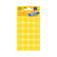 Avery Zweckform 18*18 mm-es Avery Zweckform öntapadó íves etikett címke, sárga színű (4 ív/doboz), normál ragasztóval