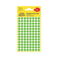 Avery Zweckform 8*8 mm-es Avery Zweckform öntapadó íves etikett címke, zöld színű (4 ív/doboz), visszaszedhető ragasztóval