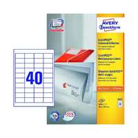 Avery Zweckform 48,5*25,4 mm-es Avery Zweckform A4 íves etikett címke, fehér színű (100 ív/doboz)