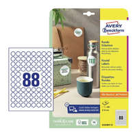 Avery Zweckform Etikett címke 20x20 mm, Avery Zweckform, Fehér színű, (10 ív/doboz)