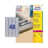 Avery Zweckform 45,7*21,2 mm-es Avery Zweckform A4 íves etikett címke, ezüst színű (100 ív/doboz)