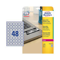 Avery Zweckform 30 mm-es Avery Zweckform A4 íves etikett címke, ezüst színű (20 ív/doboz)