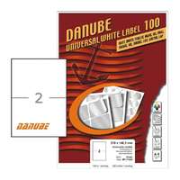 Danube 210*148 mm Danube A4 íves etikett címke, fehér színű (100 ív/doboz)