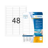 Herma 63,5*16,9 mm-es Herma A4 íves etikett címke, fehér színű (25 ív/doboz)