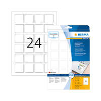 Herma 40*40 mm-es Herma A4 íves etikett címke, fehér színű (25 ív/doboz)