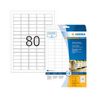 Herma 35,6*16,9 mm-es Herma A4 íves etikett címke, fehér színű (25 ív/doboz)