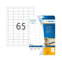 Herma 38,1*21,2 mm-es Herma A4 íves etikett címke, fehér színű (25 ív/doboz)