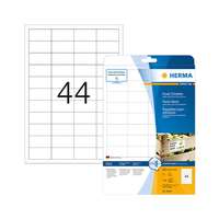 Herma 48,3*25,4 mm-es Herma A4 íves etikett címke, fehér színű (25 ív/doboz)