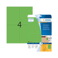 Herma 105*148 mm-es Herma A4 íves etikett címke, zöld színű (20 ív/doboz)
