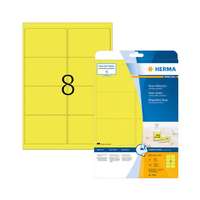 Herma 99,1*67,7 mm-es Herma A4 íves etikett címke, neon sárga színű (20 ív/doboz)