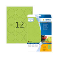 Herma 60 mm-es Herma A4 íves etikett címke, neon zöld színű (20 ív/doboz)