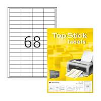 TopStick 48,5*16,9 mm TopStick A4 íves etikett címke, fehér színű (100 ív/doboz)