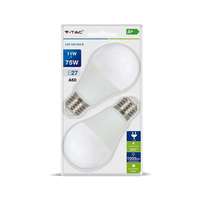 V-TAC V-TAC 11W E27 meleg fehér LED égő csomag (2 db) - SKU 7297