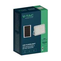V-TAC V-TAC 12000mAh napelemes LED reflektor 15W hideg fehér, 1200 Lumen, fehér házzal - SKU 7843