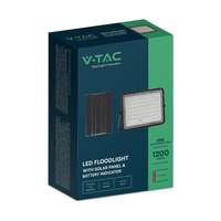 V-TAC V-TAC 12000mAh napelemes LED reflektor 15W hideg fehér, 1200 Lumen, fekete házzal - SKU 7825