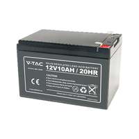 V-TAC V-TAC 12V 10Ah Ólomsavas akkumulátor, zselés akku T2 saruval - SKU 23452