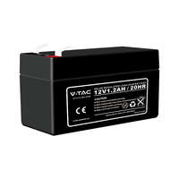 V-TAC V-TAC 12V 1.2Ah Ólomsavas akkumulátor, zselés akku T1 saruval - SKU 23449