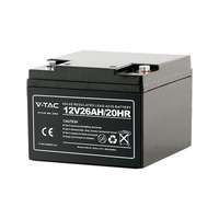 V-TAC V-TAC 12V 26Ah Ólomsavas akkumulátor, zselés akku M5 csatlakozóval - SKU 23454