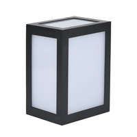 V-TAC V-TAC 12W kültéri, fekete, szögletes fali LED lámpa meleg fehér, 100 Lm/W - SKU 218340