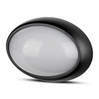 V-TAC V-TAC 12W ovális IP54 LED lámpa, fekete, meleg fehér fénnyel - SKU 1350