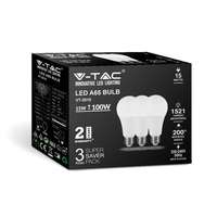 V-TAC V-TAC 15W E27 természetes fehér A67 LED égő csomag (3 db) - SKU 212820