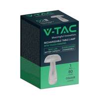 V-TAC V-TAC 1W átlátszó, érintéssel vezérelhető akkumulátoros LED gomba alakú lámpa, CCT - SKU 7894
