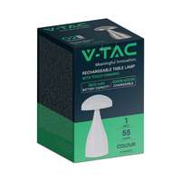 V-TAC V-TAC 1W fehér, érintéssel vezérelhető akkumulátoros LED gomba alakú lámpa, CCT - SKU 7896