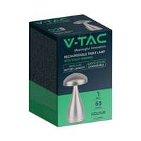 V-TAC V-TAC 1W pezsgőarany, érintéssel vezérelhető akkumulátoros LED gomba alakú lámpa, CCT - SKU 7897