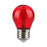  V-TAC 2W E27 piros filament G45 LED égő - SKU 217413