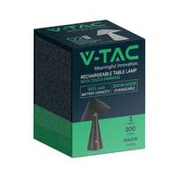 V-TAC V-TAC 3W fekete fém, érintéssel vezérelhető akkumulátoros LED lámpa, CCT - SKU 7947