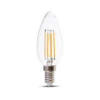 V-TAC V-TAC 4W E14 meleg fehér dimmelhető filament gyertya LED égő - SKU 2870