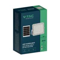 V-TAC V-TAC 6000mAh napelemes LED reflektor 10W hideg fehér, 800 Lumen, fehér házzal - SKU 7841