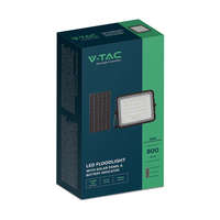V-TAC V-TAC 6000mAh napelemes LED reflektor 10W hideg fehér, 800 Lumen, fekete házzal - SKU 7823