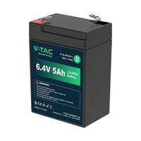 V-TAC V-TAC 6.4V 5Ah LiFePO4 akkumulátor, Lítium vasfoszfát akku T2 saruval - SKU 11943