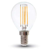 V-TAC V-TAC 6W E14 meleg fehér filament P45 LED égő, 100 Lm/W - SKU 2845