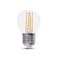 V-TAC V-TAC 6W E27 természetes fehér filament LED G45 égő, 130 Lm/W - SKU 2852