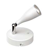 V-TAC V-TAC egyfejű 4.5W beltéri fehér fali LED lámpa, kapcsolóval, meleg fehér, 90 Lm/W - SKU 218675