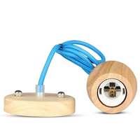 V-TAC V-TAC fa lámpa, függeszték, kék vezetékkel E27 foglalattal - SKU 3722