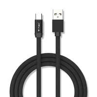 V-TAC V-TAC fekete, USB - Type-C 1m hálózati kábel - SKU 8498