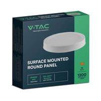 V-TAC V-TAC felületre szerelhető, műanyag házas, kerek LED panel 12W, meleg fehér - SKU 7873