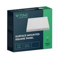 V-TAC V-TAC felületre szerelhető, műanyag házas, szögletes LED panel 18W, hideg fehér - SKU 10500