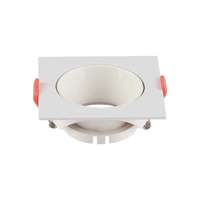 V-TAC V-TAC GU10 LED műanyag spotlámpa keret, fehér billenthető szögletes lámpatest - SKU 6650