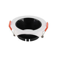 V-TAC V-TAC GU10 LED műanyag spotlámpa keret, fehér és fekete billenthető lámpatest - SKU 6645