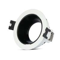V-TAC V-TAC GU10 LED spotlámpa keret, fehér+fekete billenthető lámpatest - SKU 3153