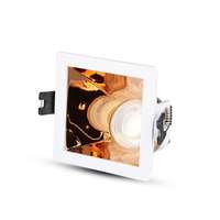 V-TAC V-TAC GU10 LED spotlámpa keret, fehér+rózsaarany fix lámpatest - SKU 3167