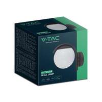 V-TAC V-TAC kültéri fali lámpa, gömb búrával, fekete, E27 foglalattal - SKU 10420