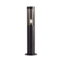 V-TAC V-TAC kültéri, fekete állólámpa, 45 cm, E27 foglalattal, füstözött búrával - SKU 10471