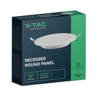 V-TAC V-TAC süllyeszthető, műanyag házas, kerek LED panel 18W, meleg fehér - SKU 7864