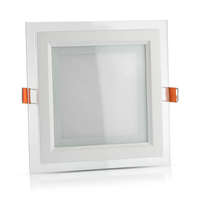 V-TAC V-TAC süllyeszthető mennyezeti szögletes üveg LED panel 12W hideg fehér - SKU 4741